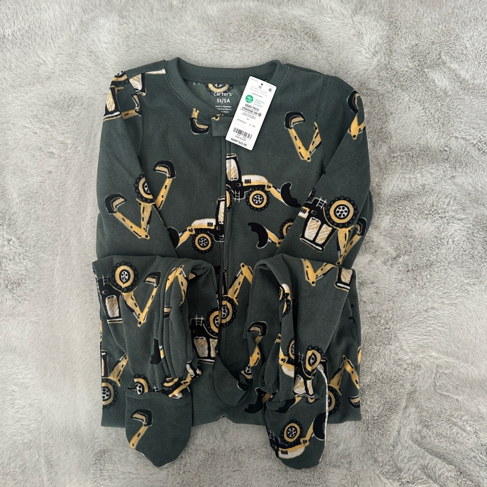 Carter’s Boys Construction 1 Piece Fleece Pajama